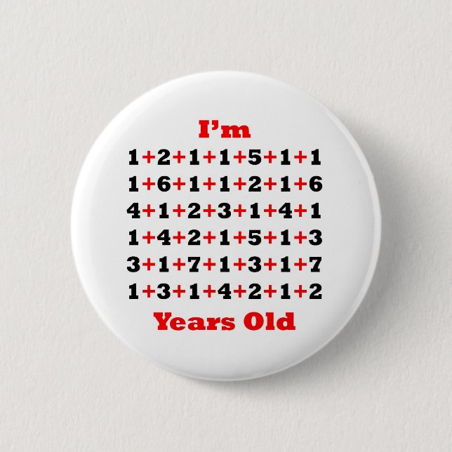 100 Years old! Blk Red 6 Cm Round Badge (Front)