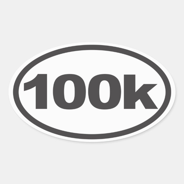 100K Ultra Oval Running Decal Sticker (Front)
