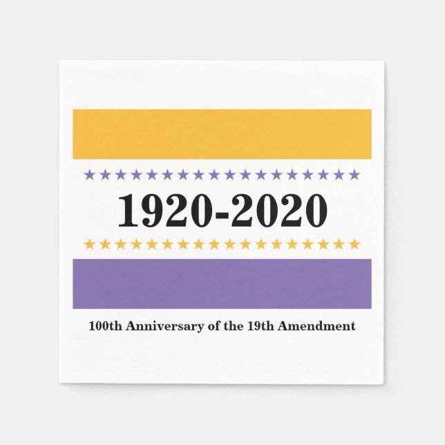 100th Anniversary 19th Amendment Set of 50 Napkin (Front)