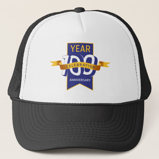 100th_anniversary_logo trucker hat (Front)