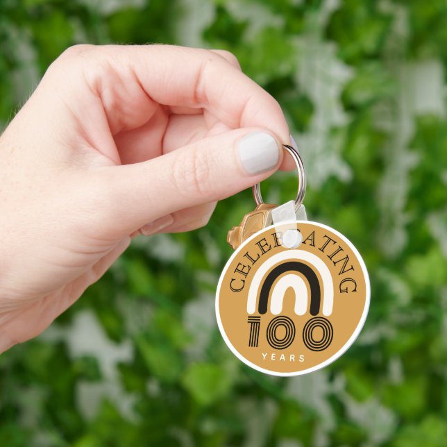 100th Anniversary Modern Design Key Ring (Hand)