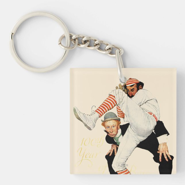 100th Anniversary of Baseball Key Ring (Front)