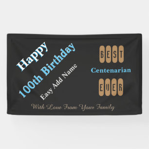 100th Birthday Age Appropriate Banner