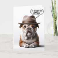 100th Birthday Bulldog With Fedora