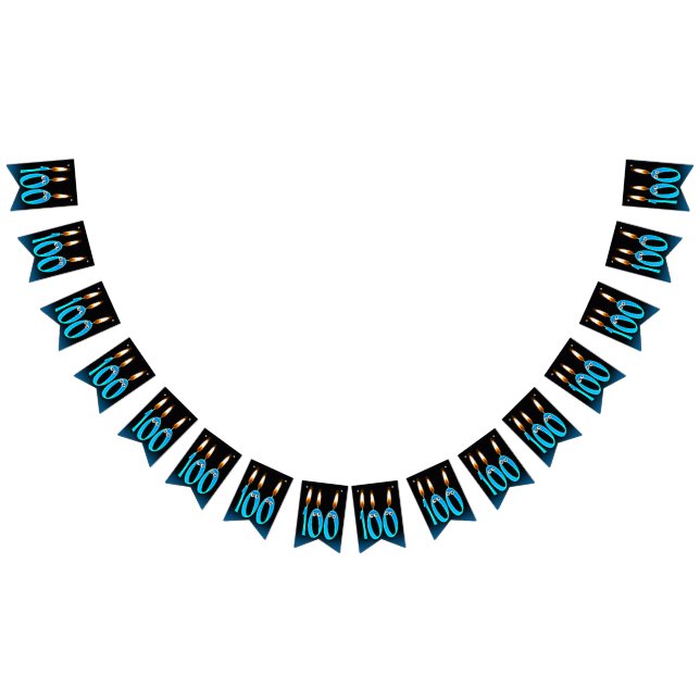 100th birthday candles with eyeballs bunting  (All)