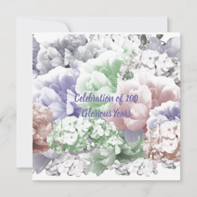 100th Birthday Celebration Invitation (Front)