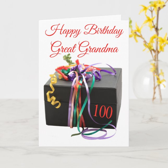 100th Birthday Customisable Card (Yellow Flower)