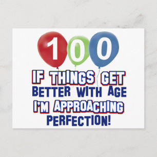 100th birthday designs postcard