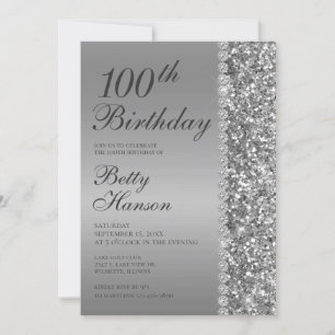 100th Birthday Elegant Invitation