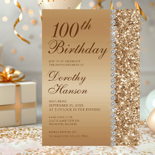 100th Birthday Elegant Invitation