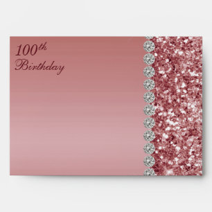 100th Birthday Elegant Return Address Envelope