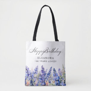 100th Birthday Gift July Birth Month Flower Tote Bag
