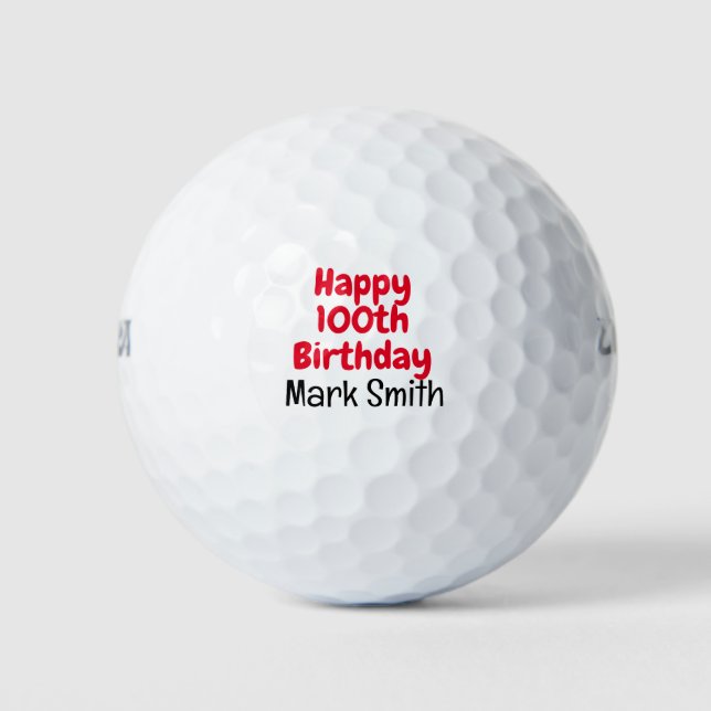100th Birthday Golf Balls (Front)
