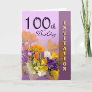 100th Birthday Invitation
