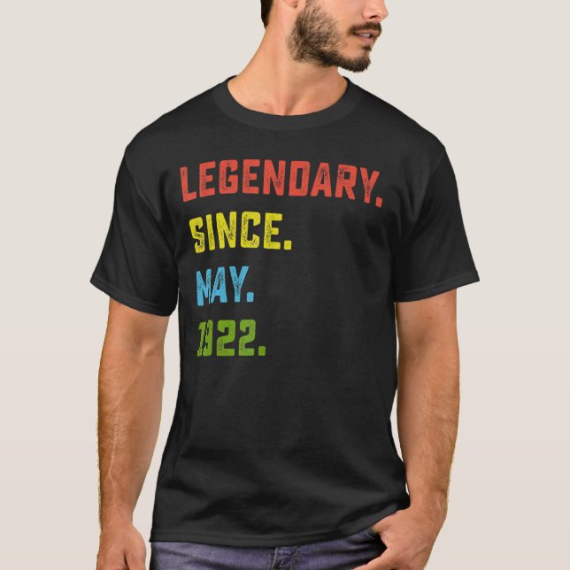 100th Birthday  Legendary Since May 1922 100 Years T-Shirt (Front)