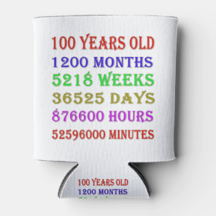 100th Birthday Milestones Can Cooler