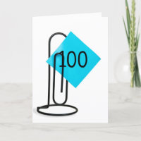 100th Birthday Note On a Paper Clip