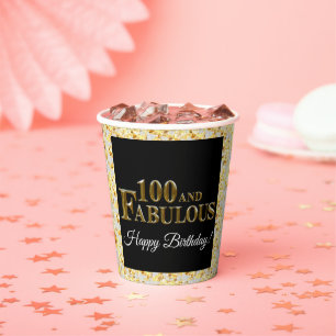 100th Birthday Paper Cups