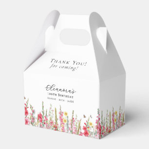 100th Birthday Party August Birth Month Flower Favour Box