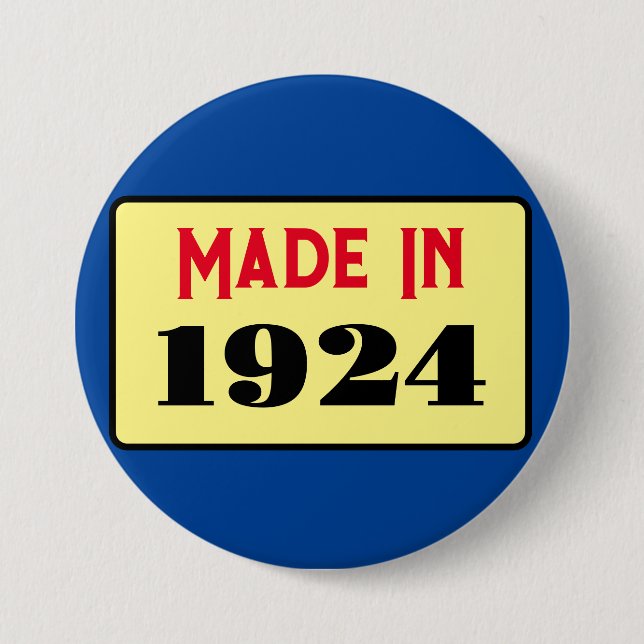 100th Birthday party born 1924 90 pin (Front)
