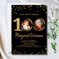 100th Birthday Party Gold Glitter Confetti Photo