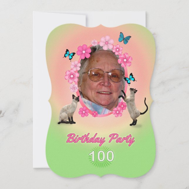 100th Birthday Party Invitation (Front)