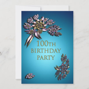 100th Birthday party invitation
