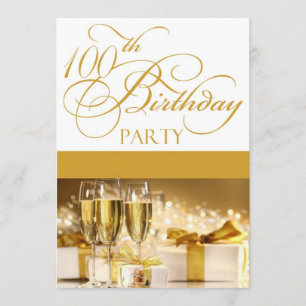 100th Birthday Party Personalised Invitation