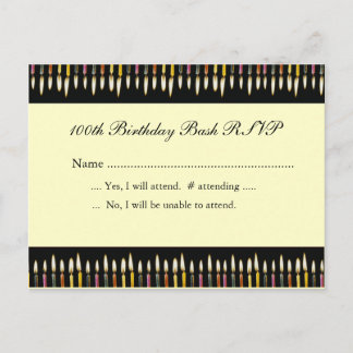 100th Birthday RSVP Card
