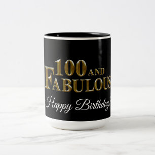 100th Birthday Two-Tone Coffee Mug
