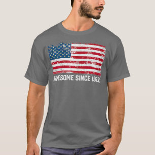 100th birthday, vintage usa , Awesome since 1922  T-Shirt