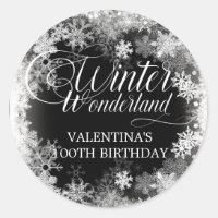 100th Birthday Winter Wonderland Snowflake Favour