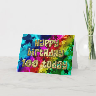 100th Bright stars birthday card