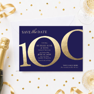 100th Business Save the Date Invitation