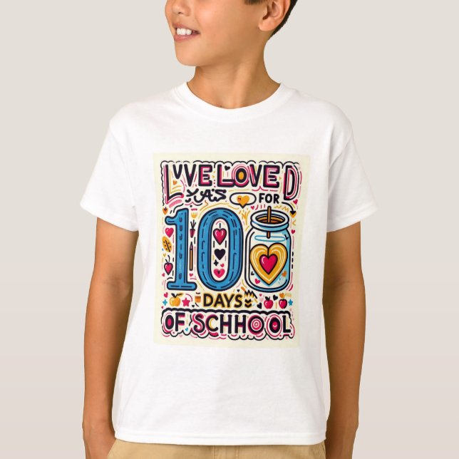 100th Day Celebration Tee - Fun School Milestone  (Front)