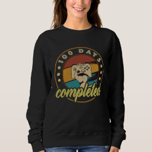 100th day completed apparel for Gamer Boys 100 Day Sweatshirt