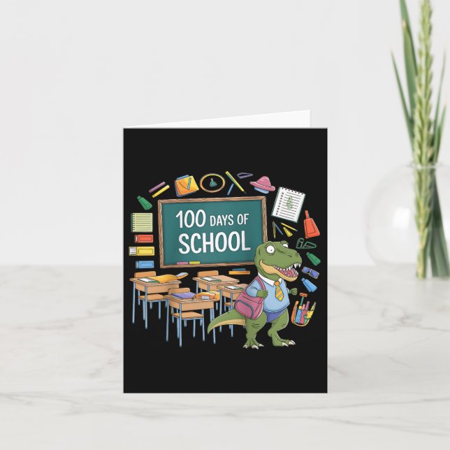 100th Day Funny Outfit Teacher &amp; Student 100 D Card (Front)