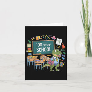 100th Day Funny Outfit Teacher &amp; Student 100 D Card