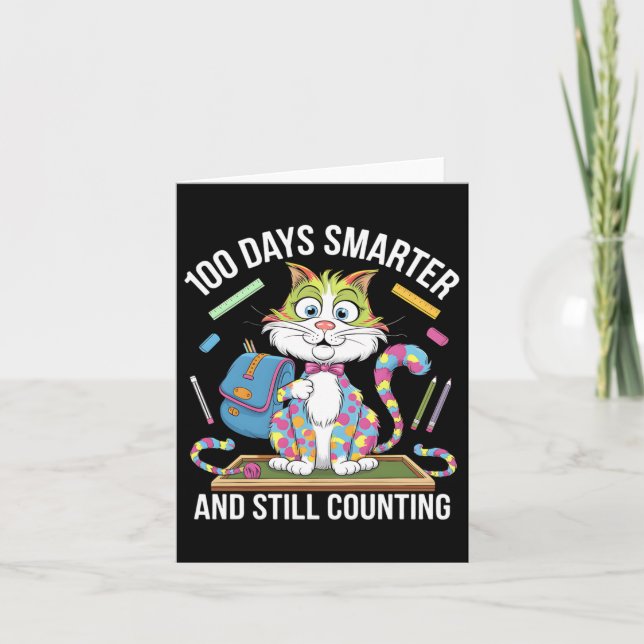 100th Day Funny Outfit Teacher &amp; Student 100 D Card (Front)