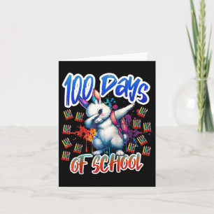 100th Day Funny Outfit Teacher & Student 100 D Card