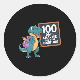 100th Day Funny Outfit Teacher &amp; Student 100 D Classic Round Sticker