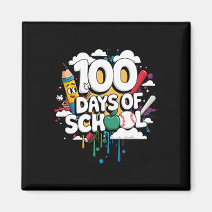 100th Day Funny Outfit Teacher &amp; Student 100 D Magnet