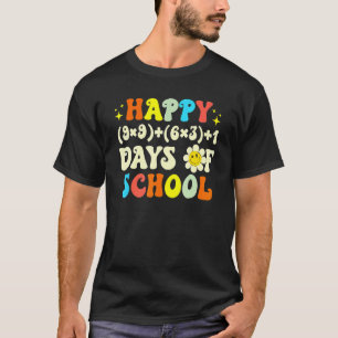 100th Day Math Teacher Math Formula Happy 100 Days T-Shirt