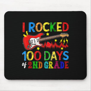 100th Day Of 2nd Grade 100 Days School B Guitar Lo Mouse Pad
