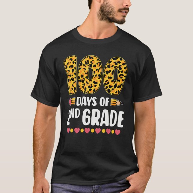 100th Day Of 2nd Grade Teachers 100 Days Of School T-Shirt (Front)