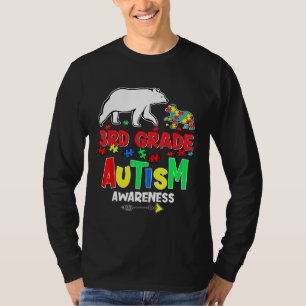 100th Day Of 3rd Grade Teacher Autism 100 Days Sma T-Shirt