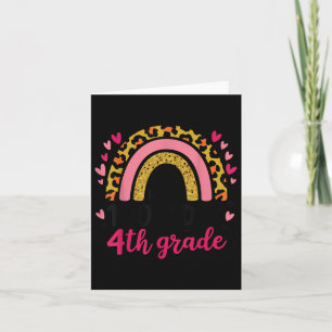 100th Day Of 4th Grade Funny School Rainbow 100 Da Card
