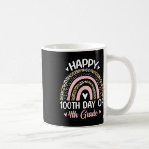100th Day Of 4th Grade School Rainbow 100 Days Sma Coffee Mug