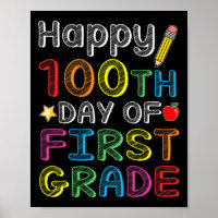 100th Day Of First Grade - Colourful 100 Days Gift