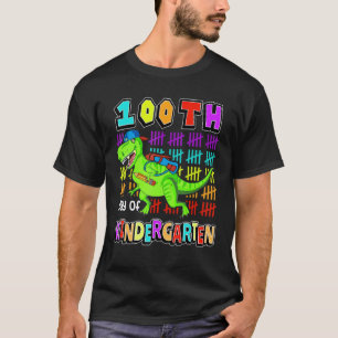 100th Day Of Kindergarten Cute Dinosaur Student Te T-Shirt